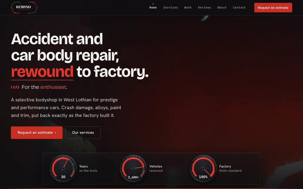 The Rewind Bodyshop home page